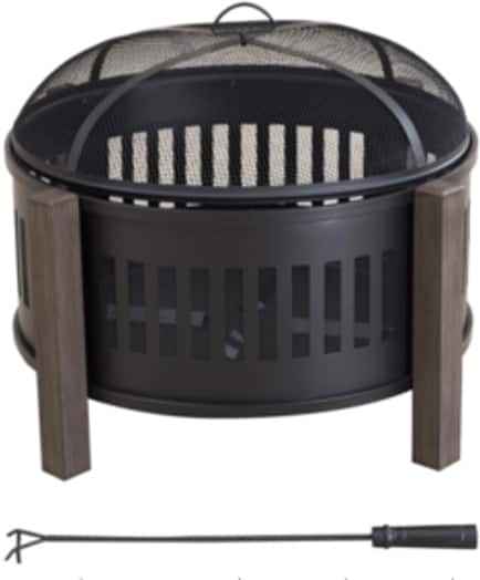 Canvas Round Wood Burning Outdoor Fire, 24 Fire Pit Replacement Pan
