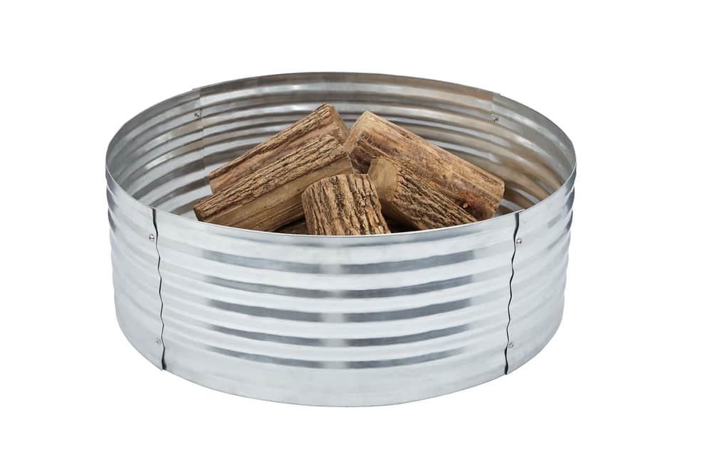 For Living Galvanized Outdoor Wood, Galvanized Fire Pit Ring Sizes