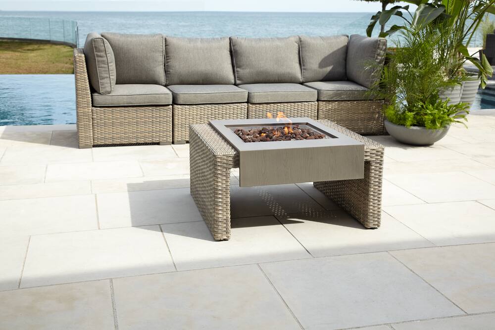 rattan fire pit table and chairs