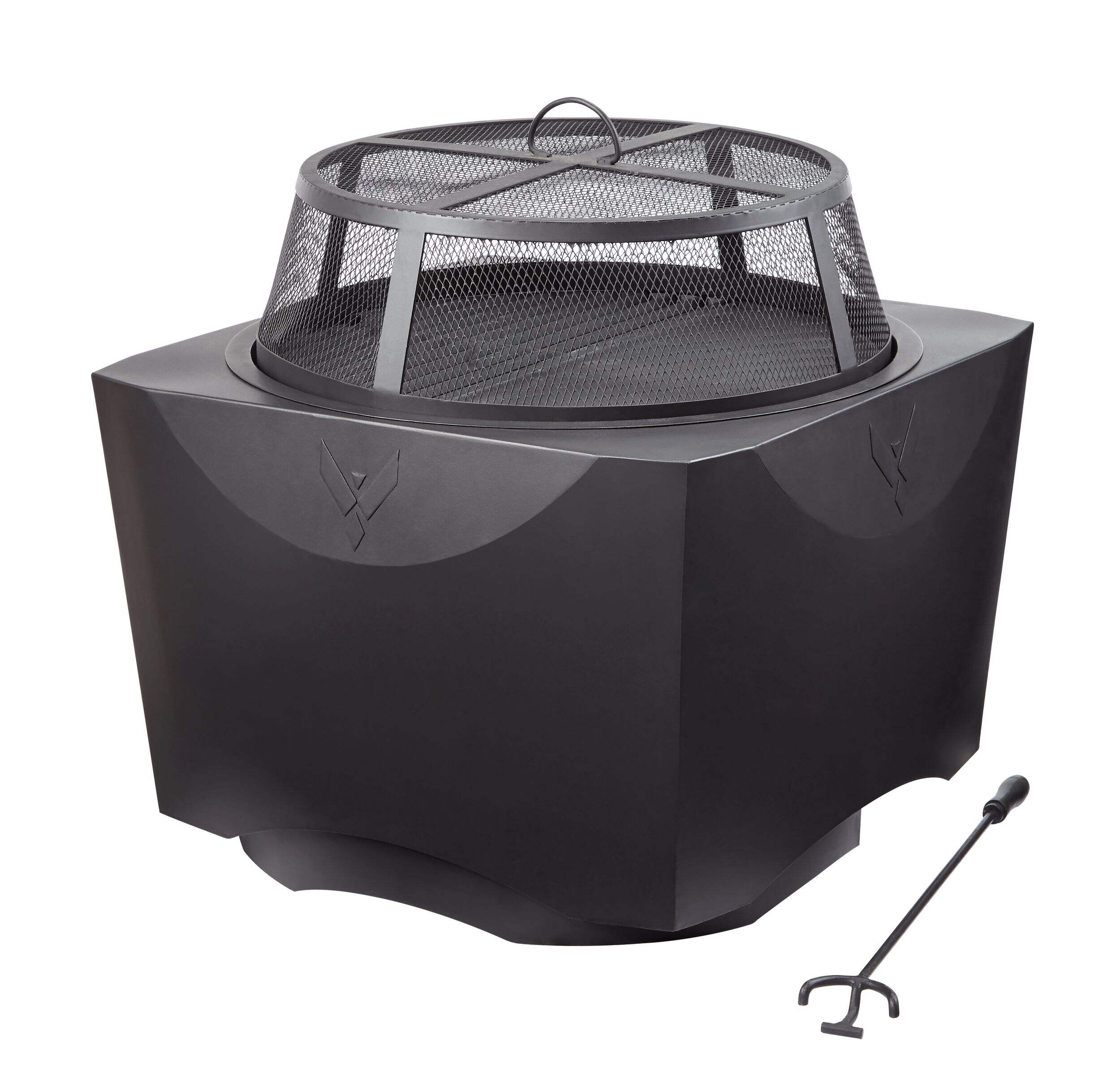 Vermont Castings 2-in-1 Cooking Grill & Low Smoke Fire Pit, 23 5/8 x 23 1/2-in Front_Three_Fourths_Angled_Right