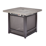 Table avec foyer d'extérieur CANVAS Breton, 40 000 BTU, gris Front_Three_Fourths_Angled_Right