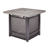 Table avec foyer d'extérieur CANVAS Breton, 40 000 BTU, gris Front_Three_Fourths_Angled_Right