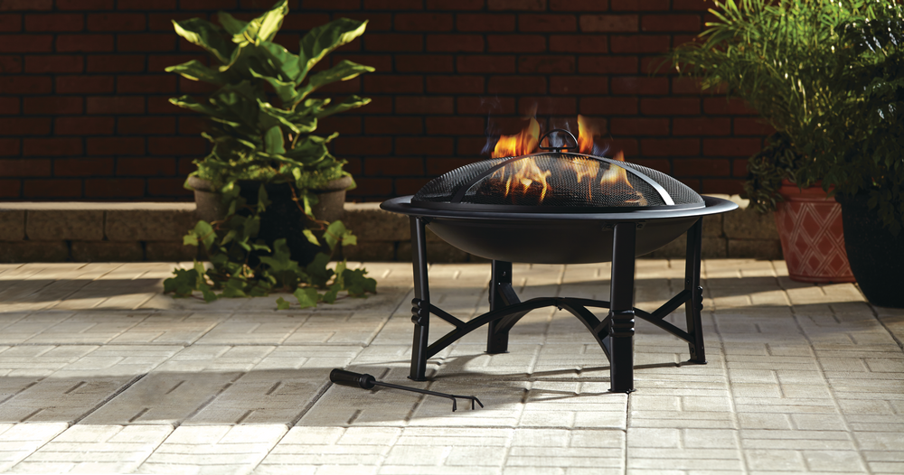For Living Augusta Round Wood Burning, 29 Inch Fire Pit Bowl