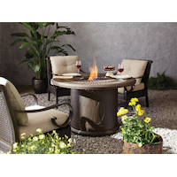Foyer de table au gaz CANVAS Bangari, 48 po Front_Elevated