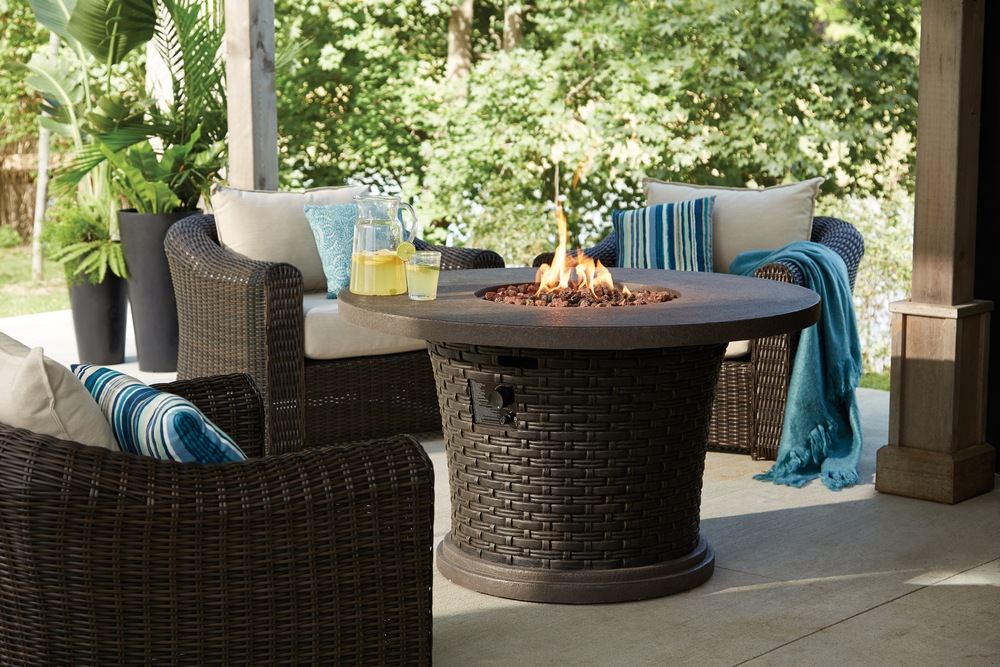 CANVAS Highbury Gas Fire Table Canadian Tire