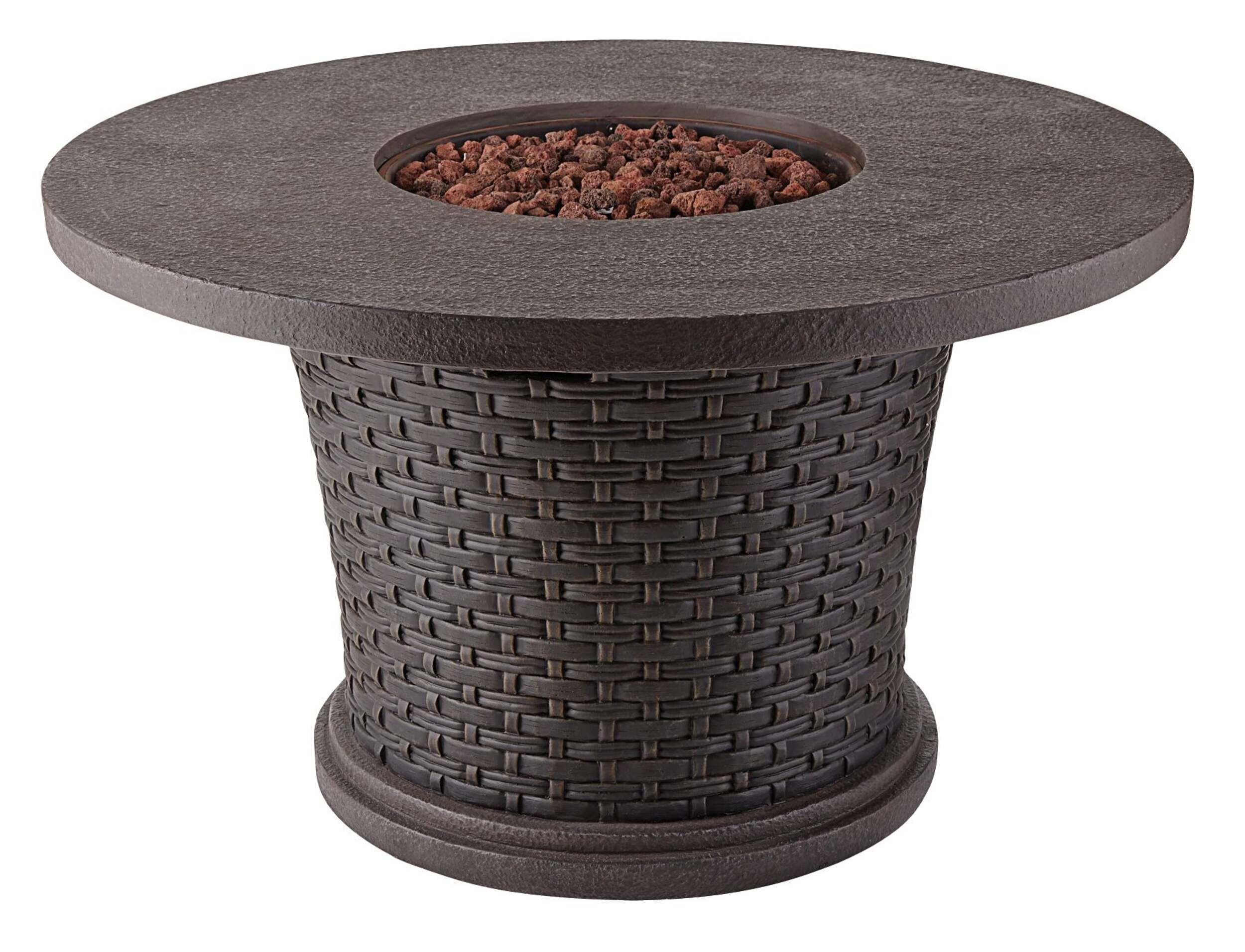 Table CANVAS Highbury avec foyer au gaz Front_Elevated
