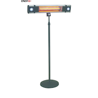 EnerG+ Freestand Infrared Electric Patio Heater 1500W w/ Horizontal Overhead Front_Angled_Right