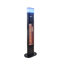 EnerG+ Infrared Electric Patio Heater, Freestand with Bluetooth Front_Three_Fourths_Angled_Right