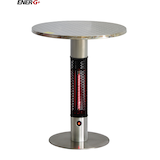 EnerG+ Infrared Electric Patio Heater, Brass Bistro Table Front_Elevated