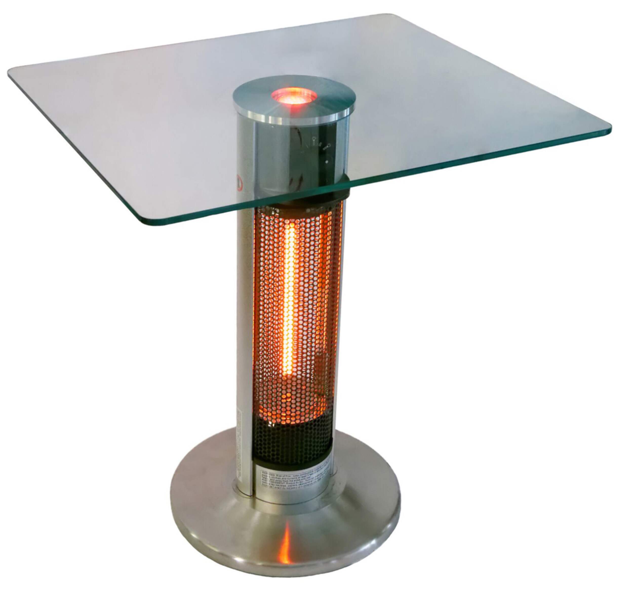 EnerG+ Infrared Electric Patio Heater, Square Top Bistro Table Front_Angled_Right
