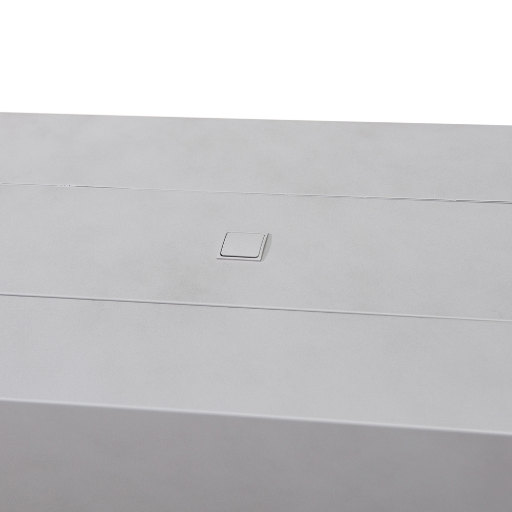 Table rectangulaire en béton avec foyer d’extérieur au propane Sunjoy