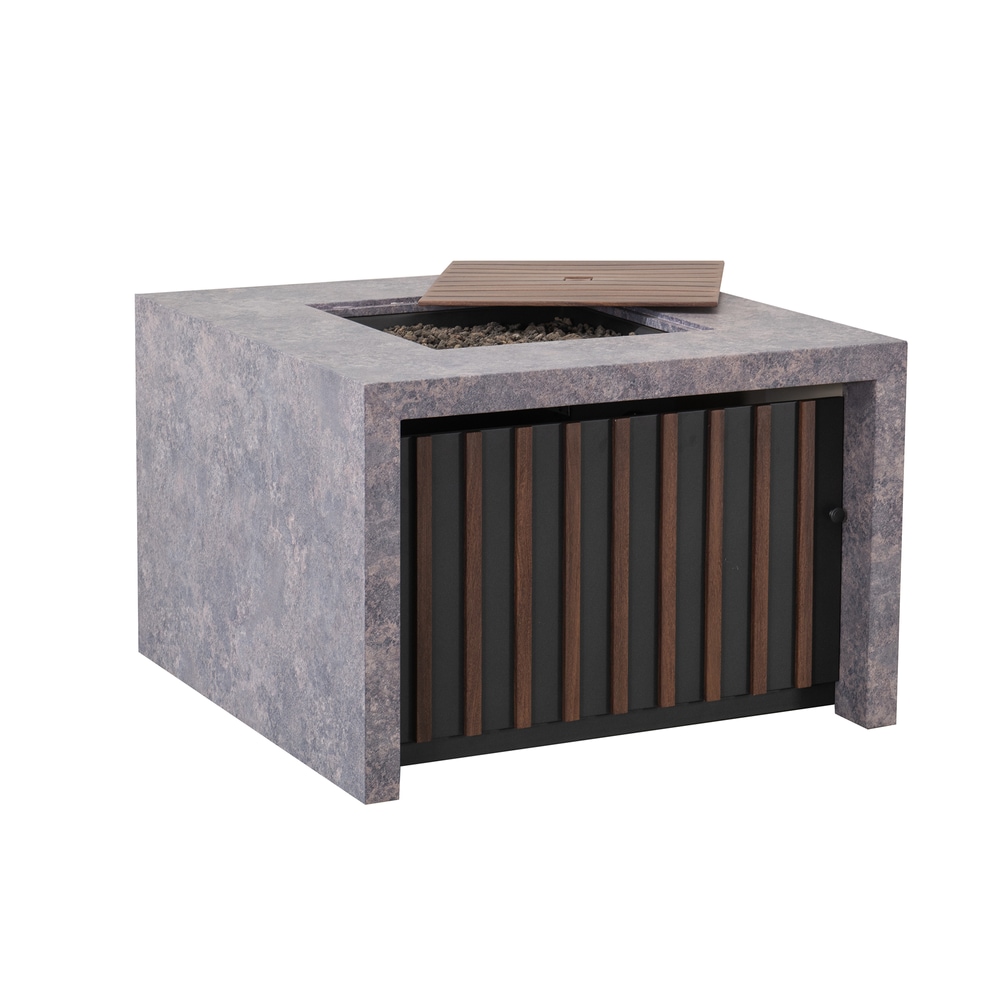 AmberCove Farnsworth Square LP Firepit Table, 38in Canadian Tire