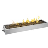 Napoleon Linear Patioflame Burner Kit, 48-Inches, Topaz Glass Ember Bed, Install Into Custom Base Front_Angled_Right