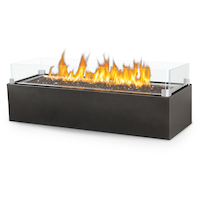 Napoleon Windscreen for Linear Gas Patioflame (GPFL48MHP), Tempered Glass Front_Angled_Left