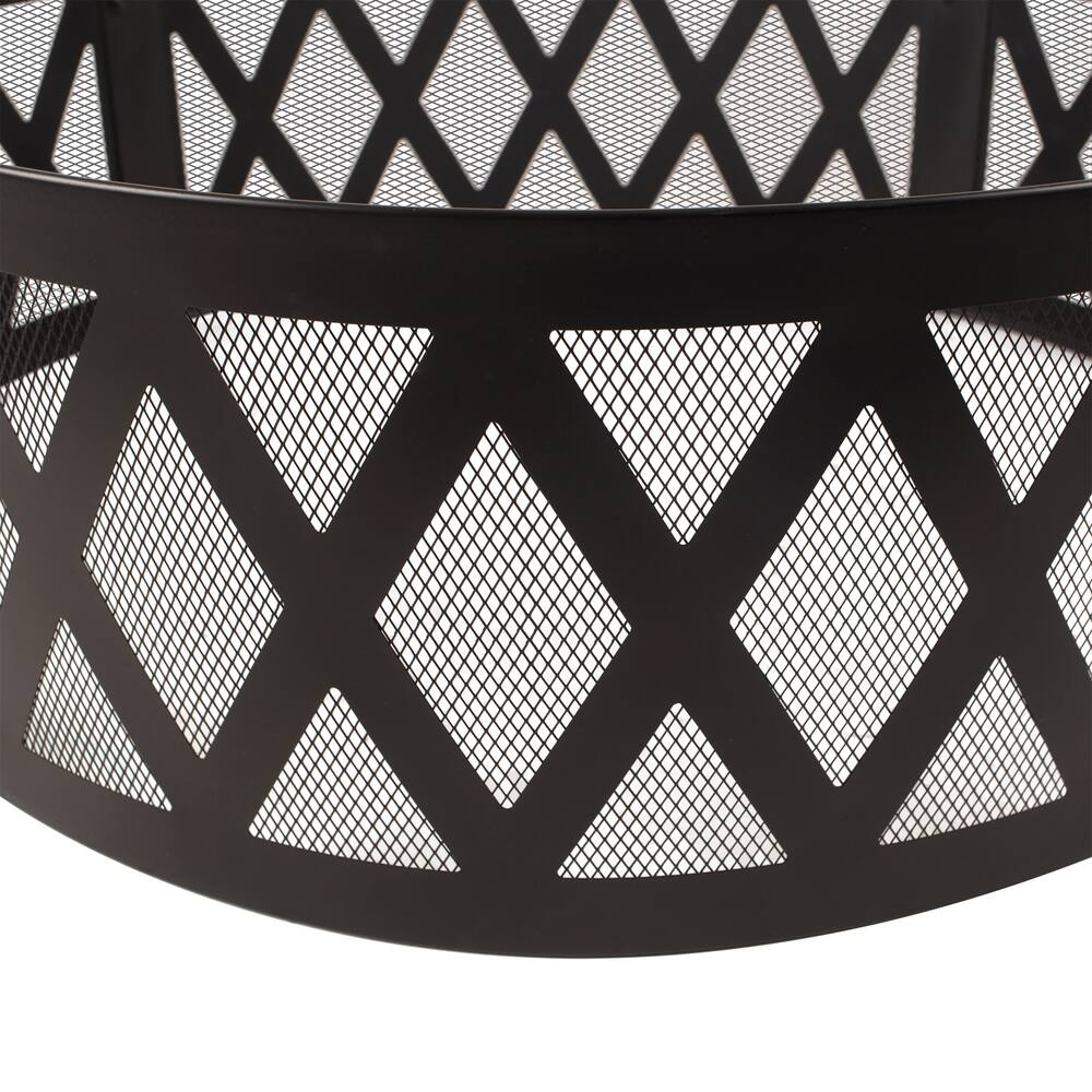 30-in Lattice Fire Ring Fire Ring Fire Pit Fire Rings Camping Stove  Fireplace Tools Wood Stove Camper Accessories Outdoor Heater Wood Burning  Stove O アウトドアウエア