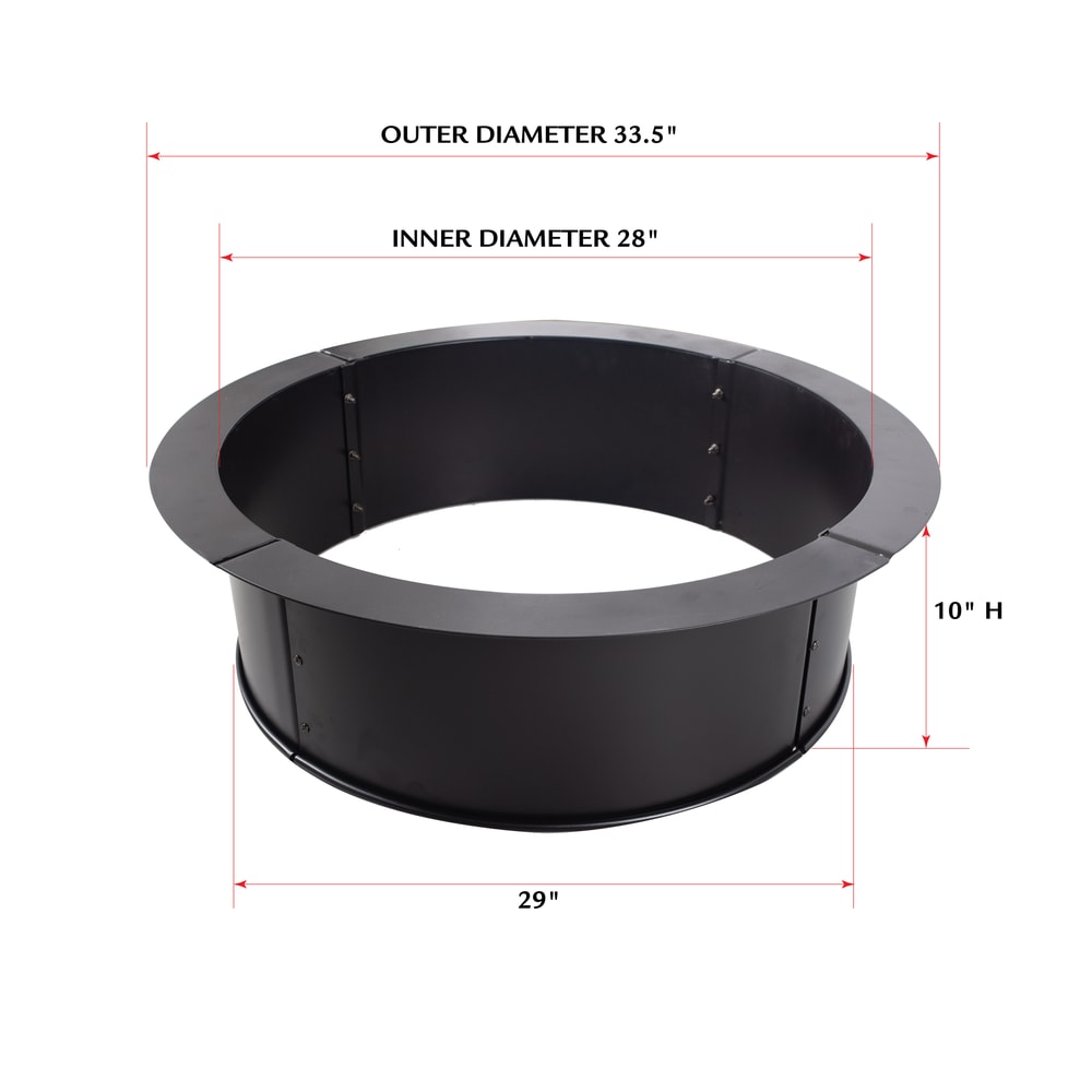 Pleasant Hearth Wood Burning Outdoor Steel Fire Pit Ring, 36 x 12in Canadian Tire