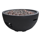 Brasero d'extérieur rond au gaz Modeno Jefferson avec couvercle en PVC, 40 000 BTU, 13,7 po Front_Angled_Left