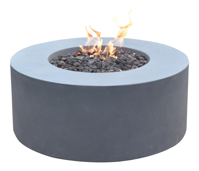 Modeno Venice Outdoor Round Stainless Steel Fire Table, GasFueled, 34