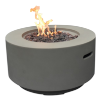 Modeno Waterford Outdoor Gas-Fueled Fire Bowl with PVC Cover, 40,000 BTUs