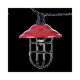 CANVAS Indoor/Outdoor White LED Plug-In Industrial String Lights, 10.5-ft, Red Front_Elevated