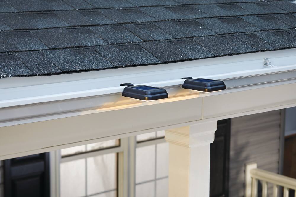 warm white solar gutter lights