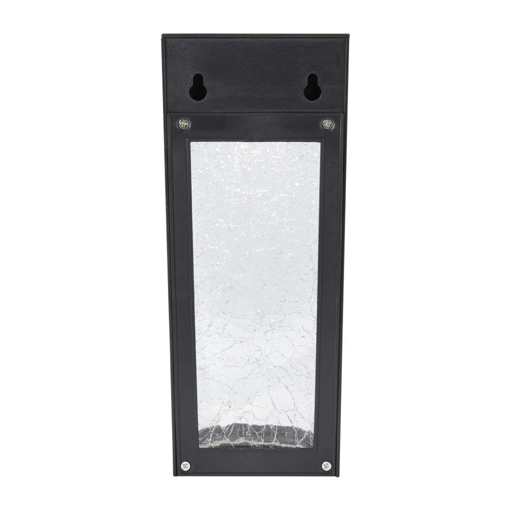 NOMA Outdoor Warm White 10 LM LED Solar Glass Wedge Wall Mounted Deck