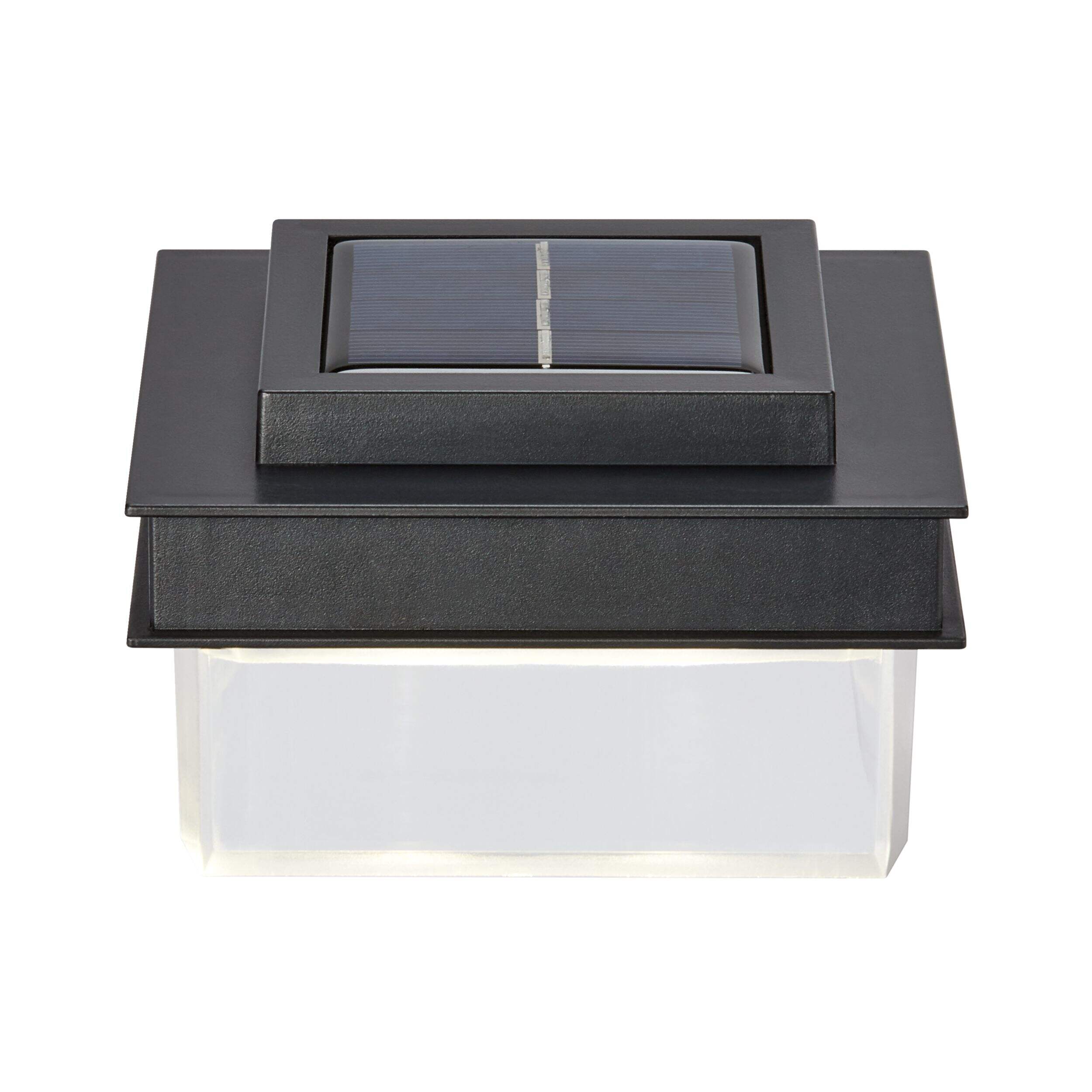 NOMA Outdoor Pure White 12 LM LED Flush Solar Lights for Fence Posts, 4x4-in Front_Elevated