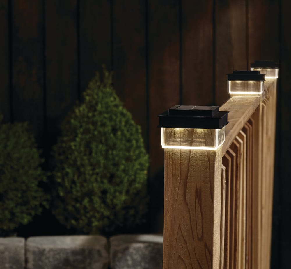 NOMA Outdoor Pure White 12 LM LED Solar Flush Post Fence Lights, 4x4-in  Canadian Tire