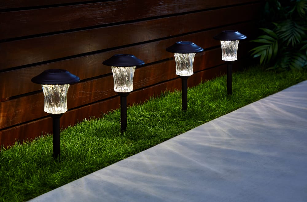 glass landscape lights