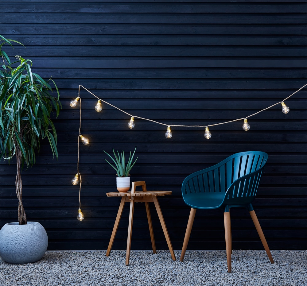 CANVAS Outdoor Warm White LED Solar Mayne Garden String Lights, 4.8m