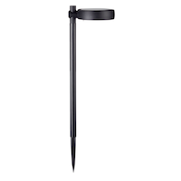 NOMA Outdoor Adjustable Garden & Pathway LED Solar Disk Stake Light Front_Three_Fourths_Angled_Right