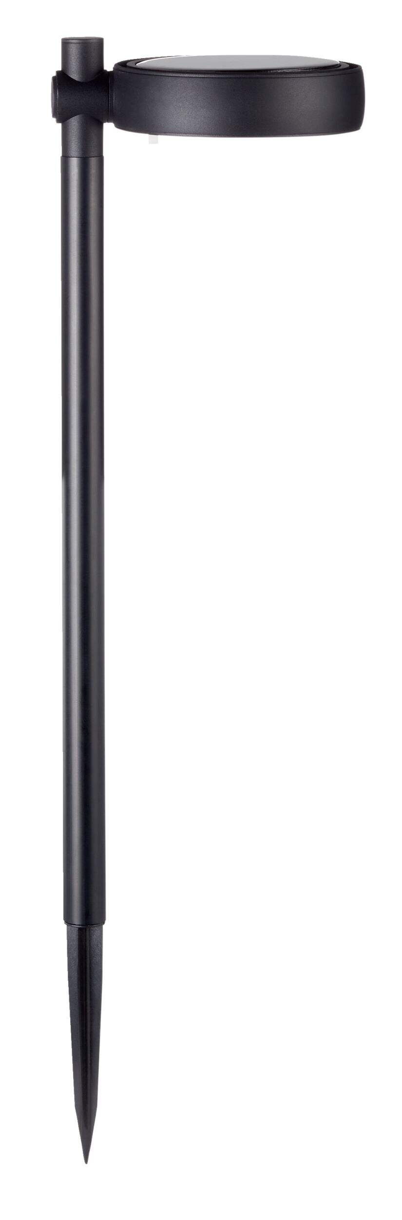 NOMA Outdoor Adjustable Garden & Pathway LED Solar Disk Stake Light Front_Three_Fourths_Angled_Right