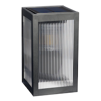 NOMA Solar Powered Outdoor LED Deck/Wall Light Sconce Front_Three_Fourths_Angled_Right