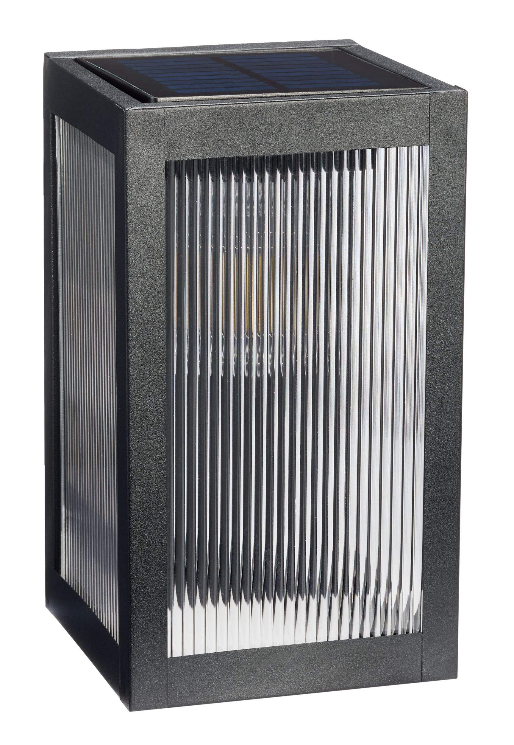 NOMA Solar Powered Outdoor LED Deck/Wall Light Sconce Front_Three_Fourths_Angled_Right