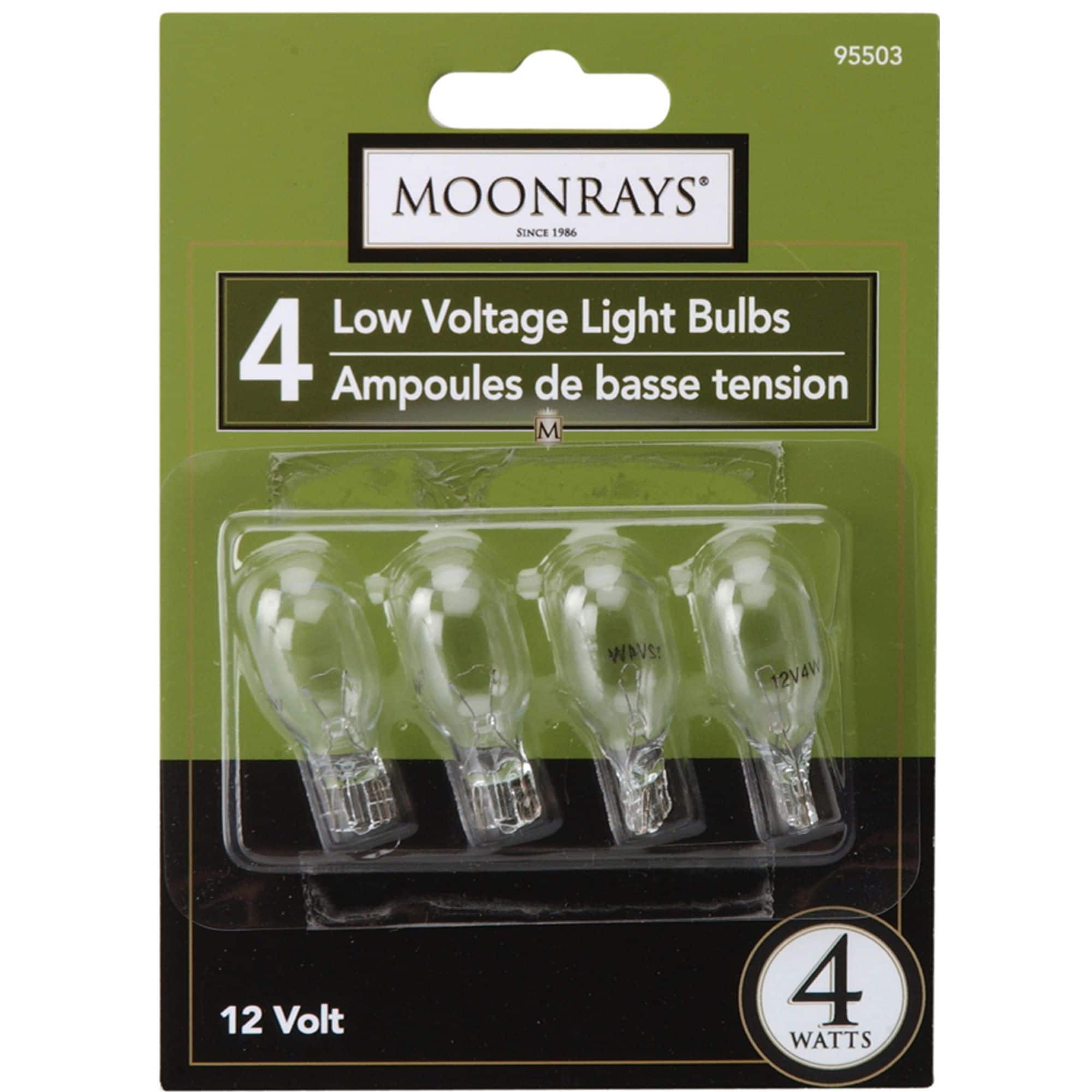 Moonrays 4W Low Voltage Clear Wedge Bulb 4 pk