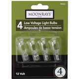 Moonrays 4W Low Voltage Clear Wedge Bulb, 4-pk