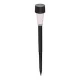 For Living Outdoor Warm White LED Solar Rocket Garden & Pathway Stake Light Front_Elevated