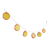 For Living Orange Slices Garden String Light with Warm White LED & Ground Stake CloseUp