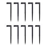 For Living Solar Powered Small Stake Lights with Warm White LEDs, 10-pk Front_Three_Fourths_Angled_Left