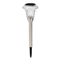 For Living Solar Powered Faux Crystal Stake Light with Warm White LEDs Front_Elevated