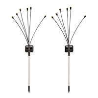 For Living Solar-Powered Firefly Garden Stake Lights, 2-pk