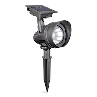 NOMA 6X Brighter Pure White LED Solar Landscape Spotlight for Outdoor Patio Front_Angled_Right