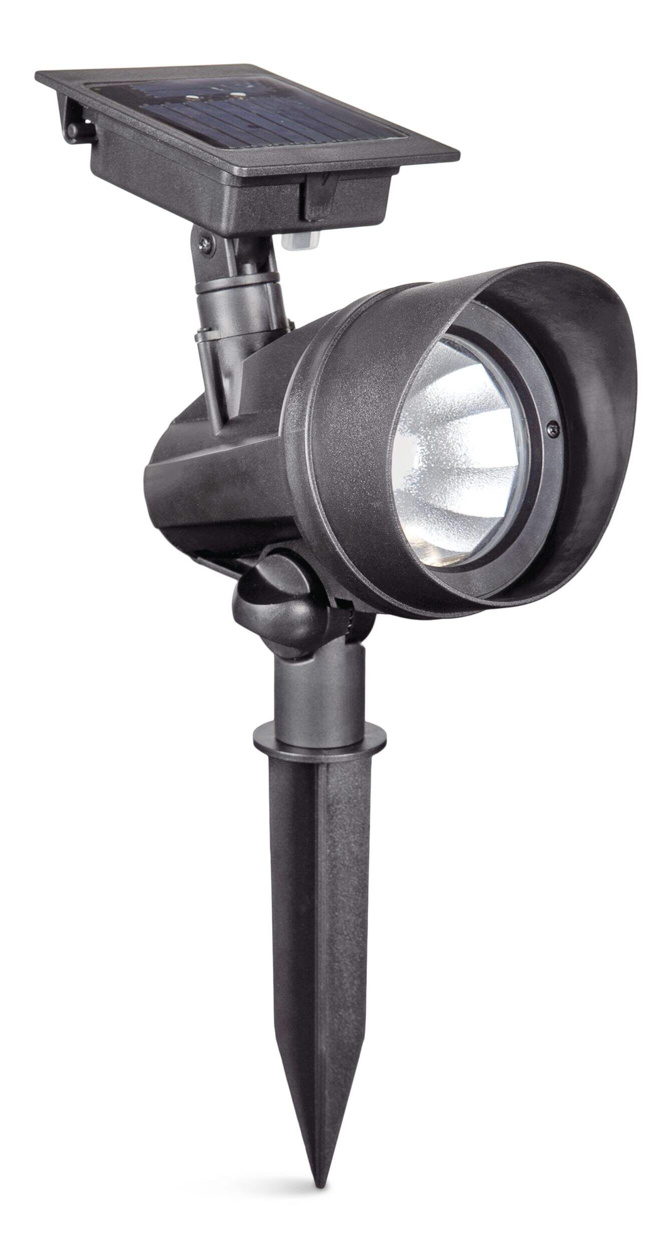 Projecteur solaire à DEL NOMA 6 X plus brillant, blanc pur, pour terrasse extérieure Front_Angled_Right