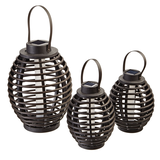 Lampes solaires décoratives, osier, paq. 3 Front_Angled_Left