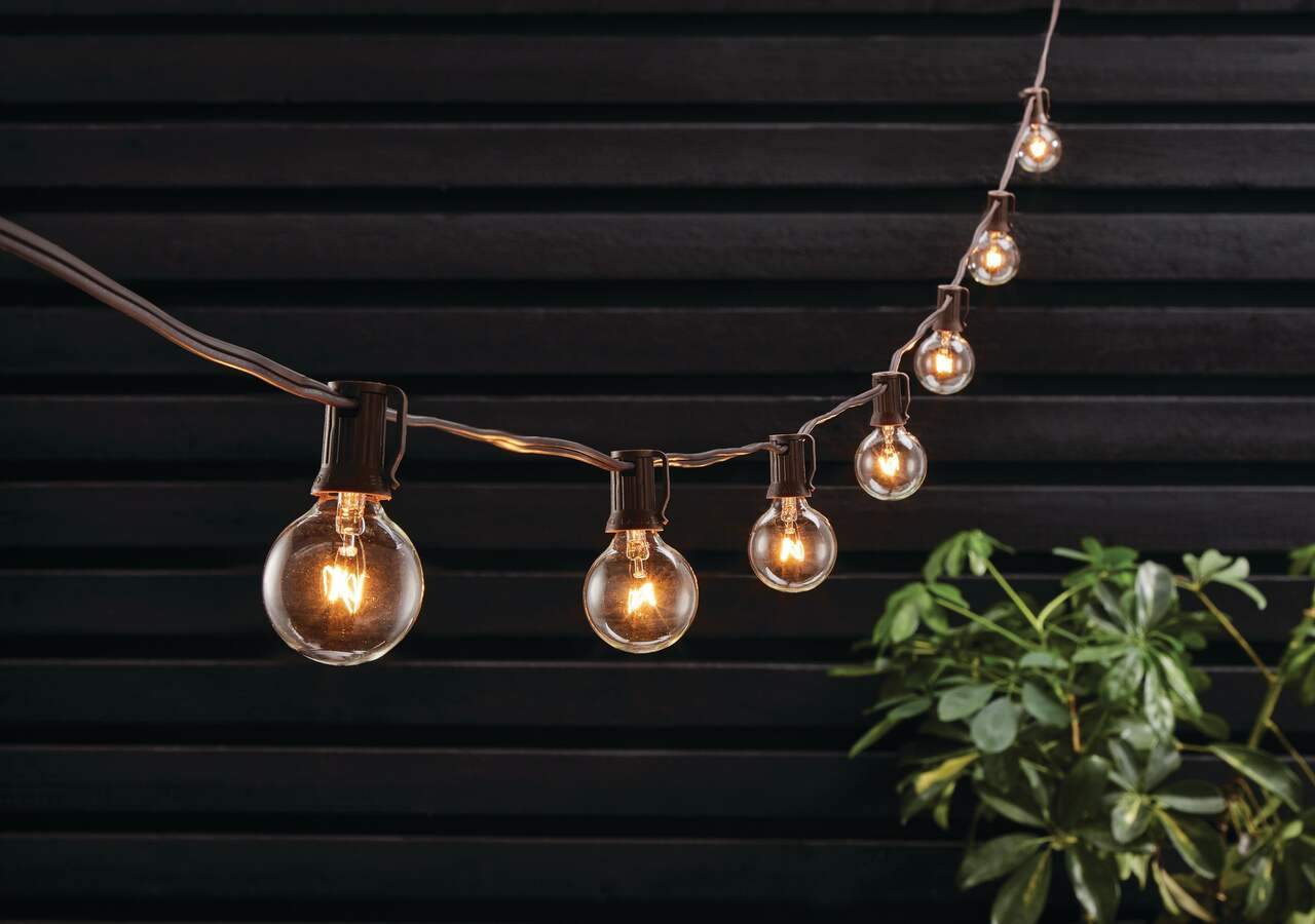 CANVAS Indoor/Outdoor Clear White Incandescent Plug-In Luna String Lights,  11.3-m