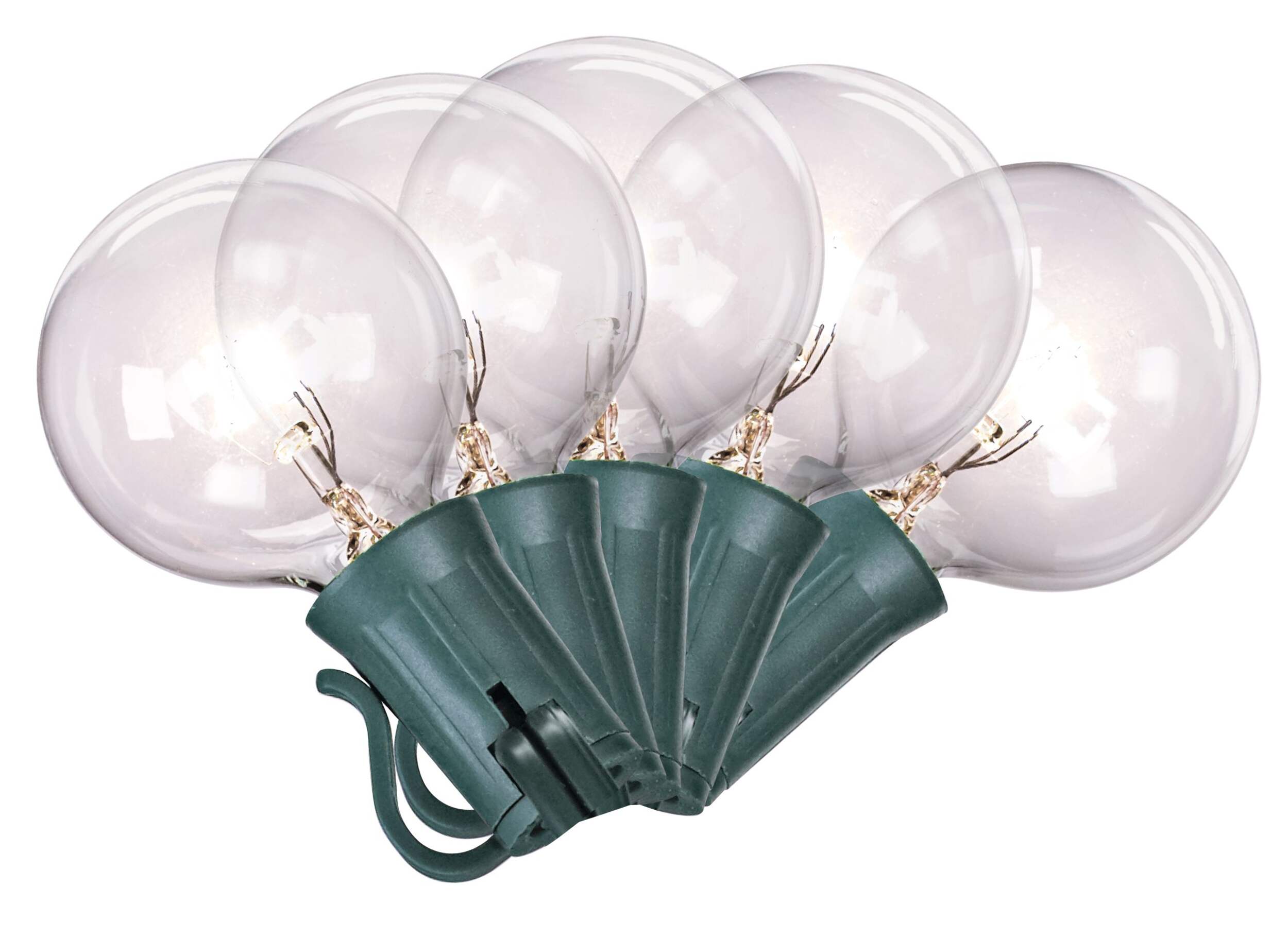 CANVAS Indoor/Outdoor Clear White Incandescent Plug-In Luna String Lights, 11.3-m Front_Flat