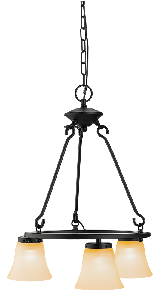 CANVAS Berkshire Outdoor White LED Solar 3Light Chandelier, For Patio