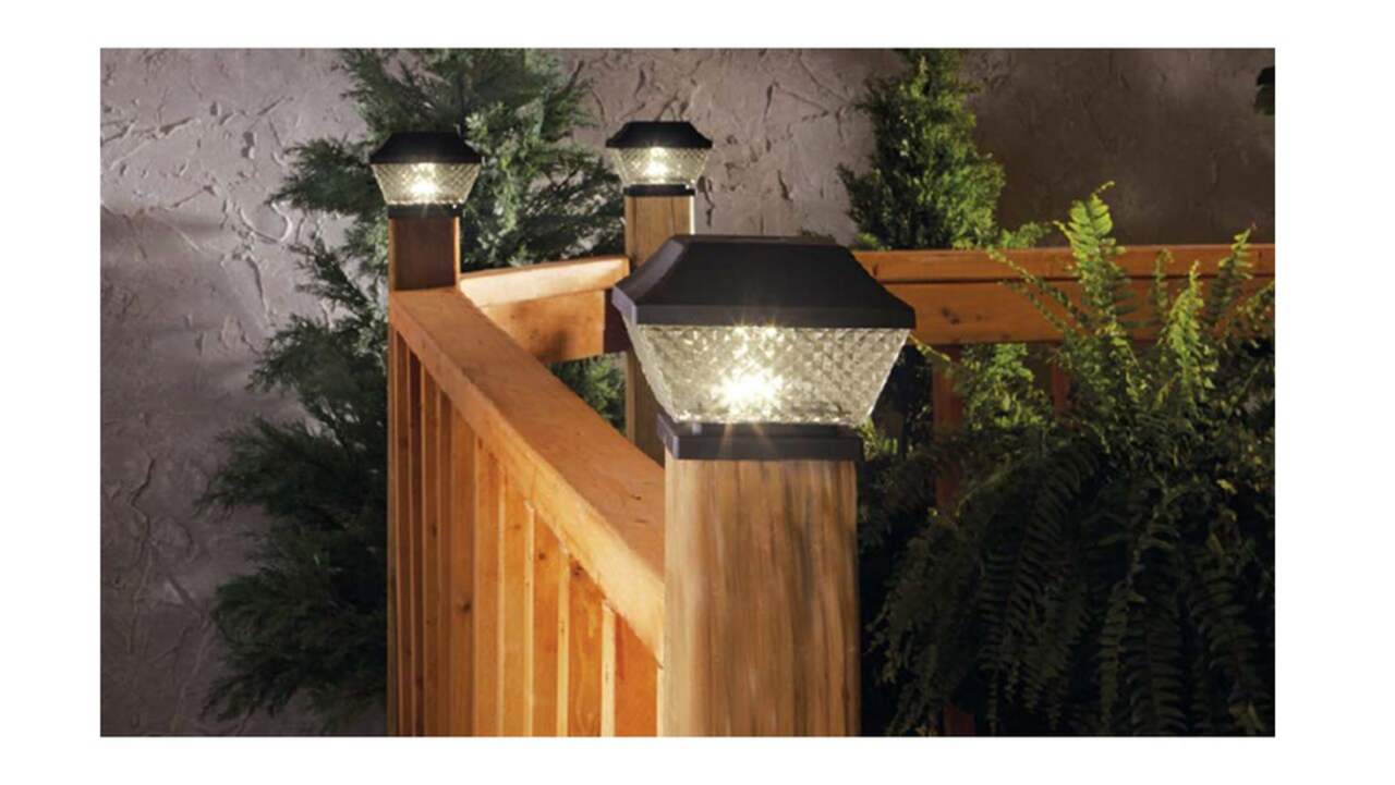 Lampes solaires à DEL NOMA pour poteau de terrasse, blanc chaud, 1