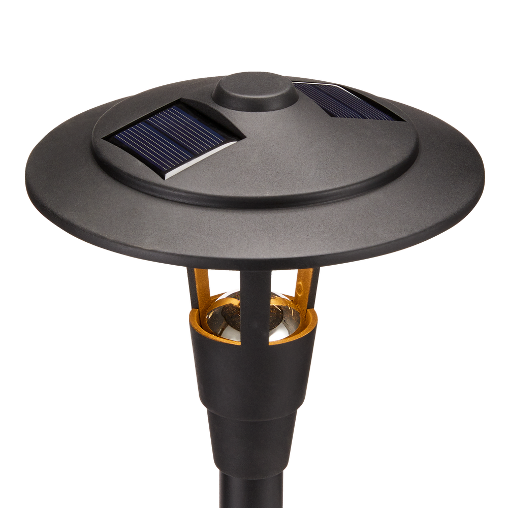 NOMA Outdoor Warm White LED Solar Plastic Dome Garden & Pathway Stake