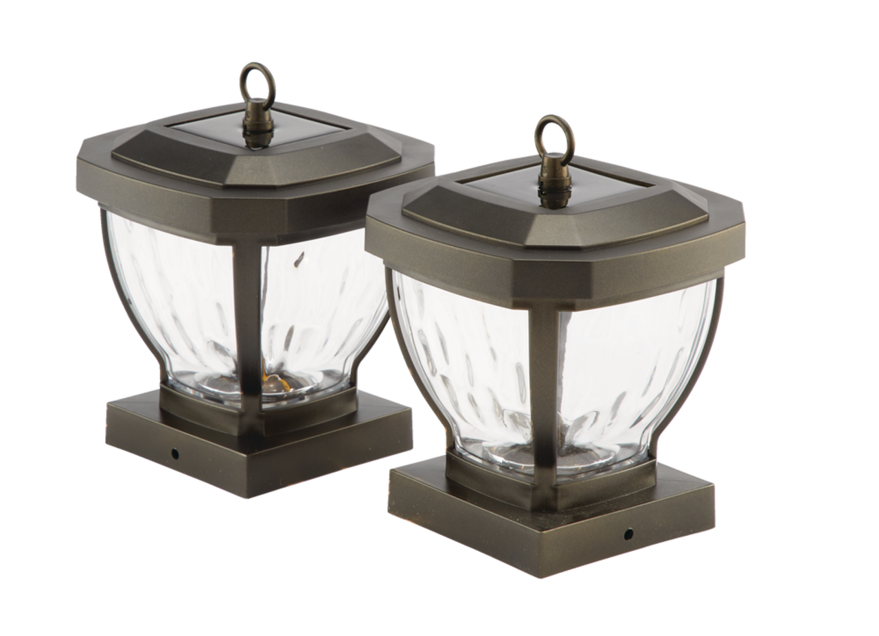 NOMA Outdoor Warm White 8 LM LED Solar Nautical Post Fence Lights